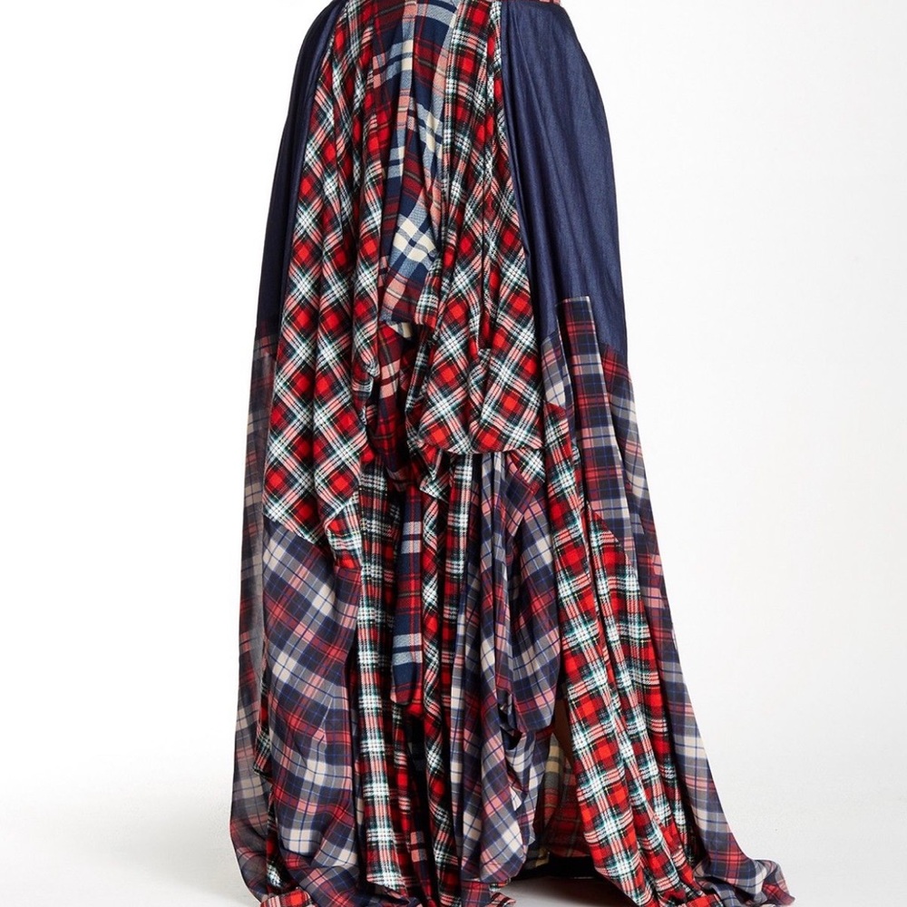 TOV Holy Red Damsel plaid skirt